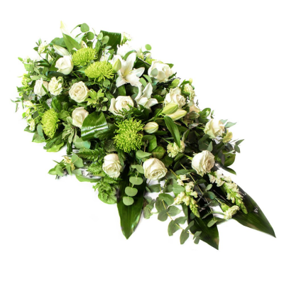 Double Ended Spray SYM-313 - This all white and green double ended spray is lovingly made to order by our skilled in-house florists.
